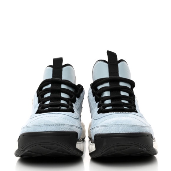 Chanel CC light blue suede trainer sneaker 40 size 10 - Picture 3 of 9